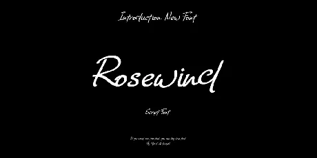 Rosewind font