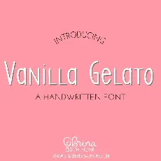 SS Vanilla Gelato font