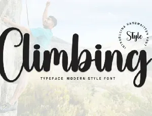 Climbing Script font