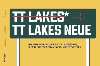 TT Lakes Neue font