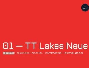 TT Lakes Neue font