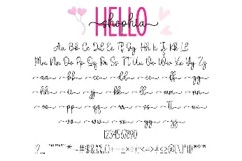 Shophia font