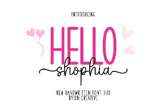 Shophia font