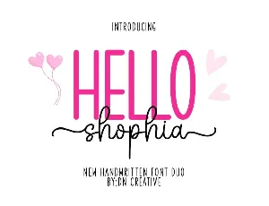 Shophia font