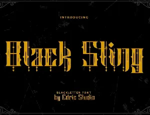 Black Sting font