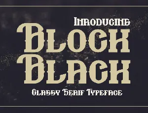 Block Black font