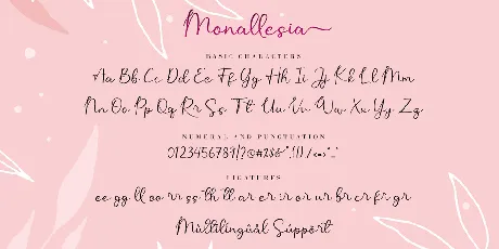 Monallesia Script font