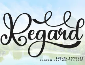 Regard Calligraphy font