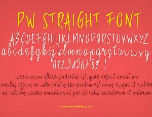 PWStraight font