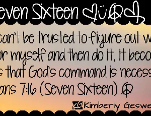 KG Seven Sixteen font