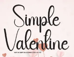 Simple Valentine Script font