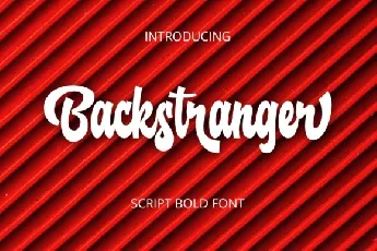 Backstranger Bold Script font