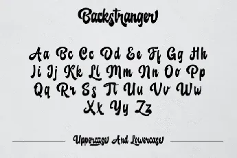 Backstranger Bold Script font