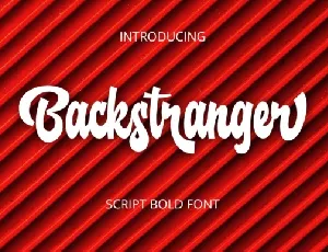 Backstranger Bold Script font