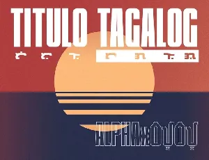 Titulo Tagalog font