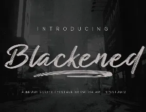 Blackened font