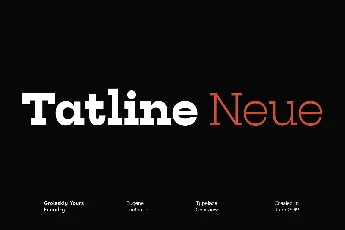 Tatline Neue font