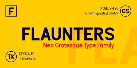 Flaunters Sans Serif font