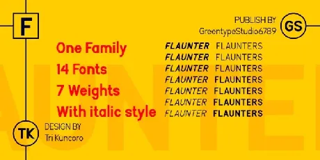 Flaunters Sans Serif font