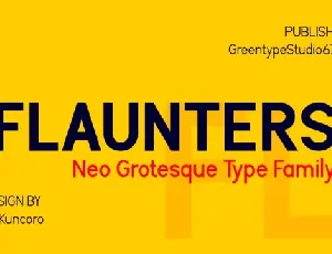 Flaunters Sans Serif font