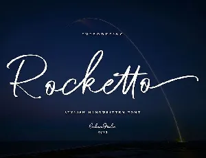 Rocketto Signature font