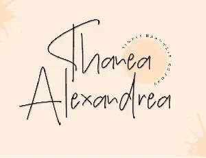 Thanea Alexandrea font