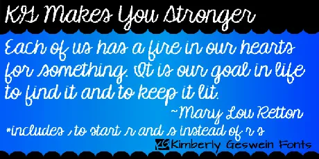 KG Makes You Stronger font