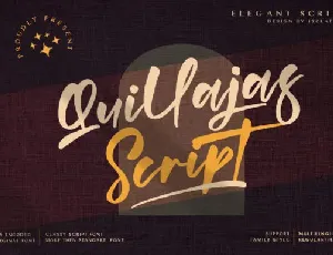 Quillajas Script font