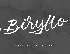 Biryllo font