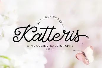 Katteris – Monoline Calligraphy font