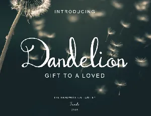 Dandelion Script font