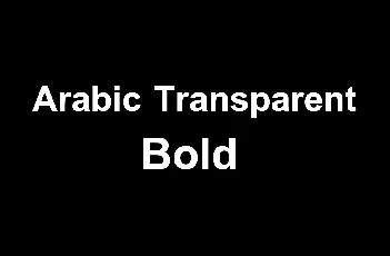 Arabic Transparent Bold font