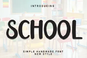 School Display font