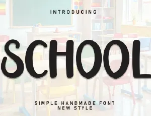 School Display font