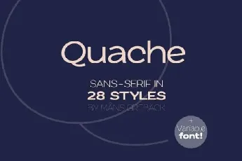 Quache Sans Serif font