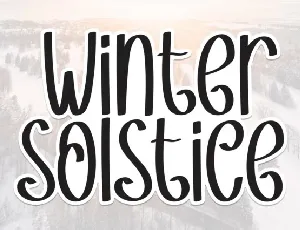 Winter Solstice Display font