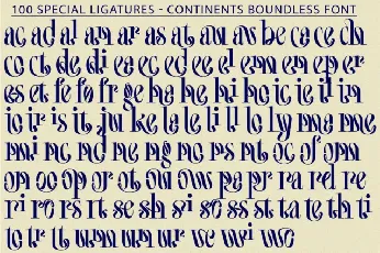 Continents Boundless font