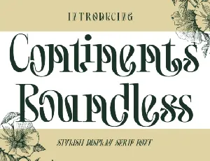 Continents Boundless font