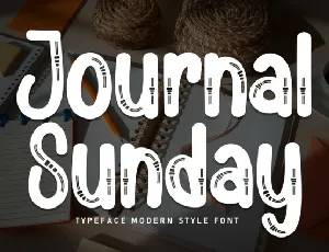 Journal Sunday Display font