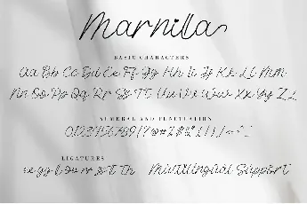 Marnilla Signature font