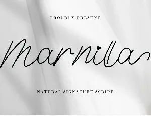 Marnilla Signature font