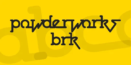 Powderworks BRK font