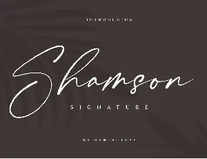 Shamson Signature font