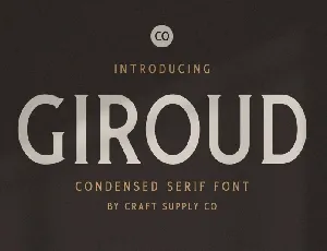 Giroud – Condensed Serif font