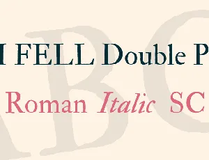 IM FELL Double Pica font