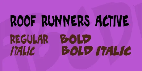 Roof runners active font