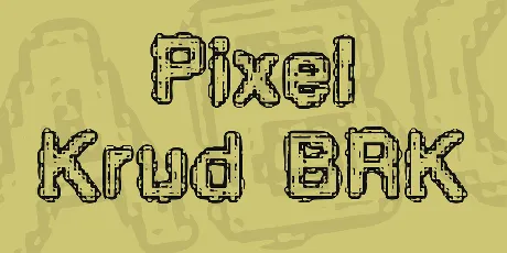 Pixel Krud BRK font