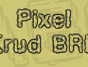 Pixel Krud BRK font