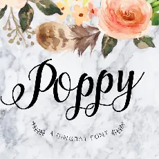 Poppy Script font