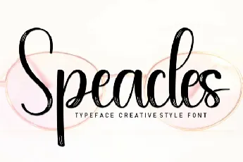 Speacles Brush font